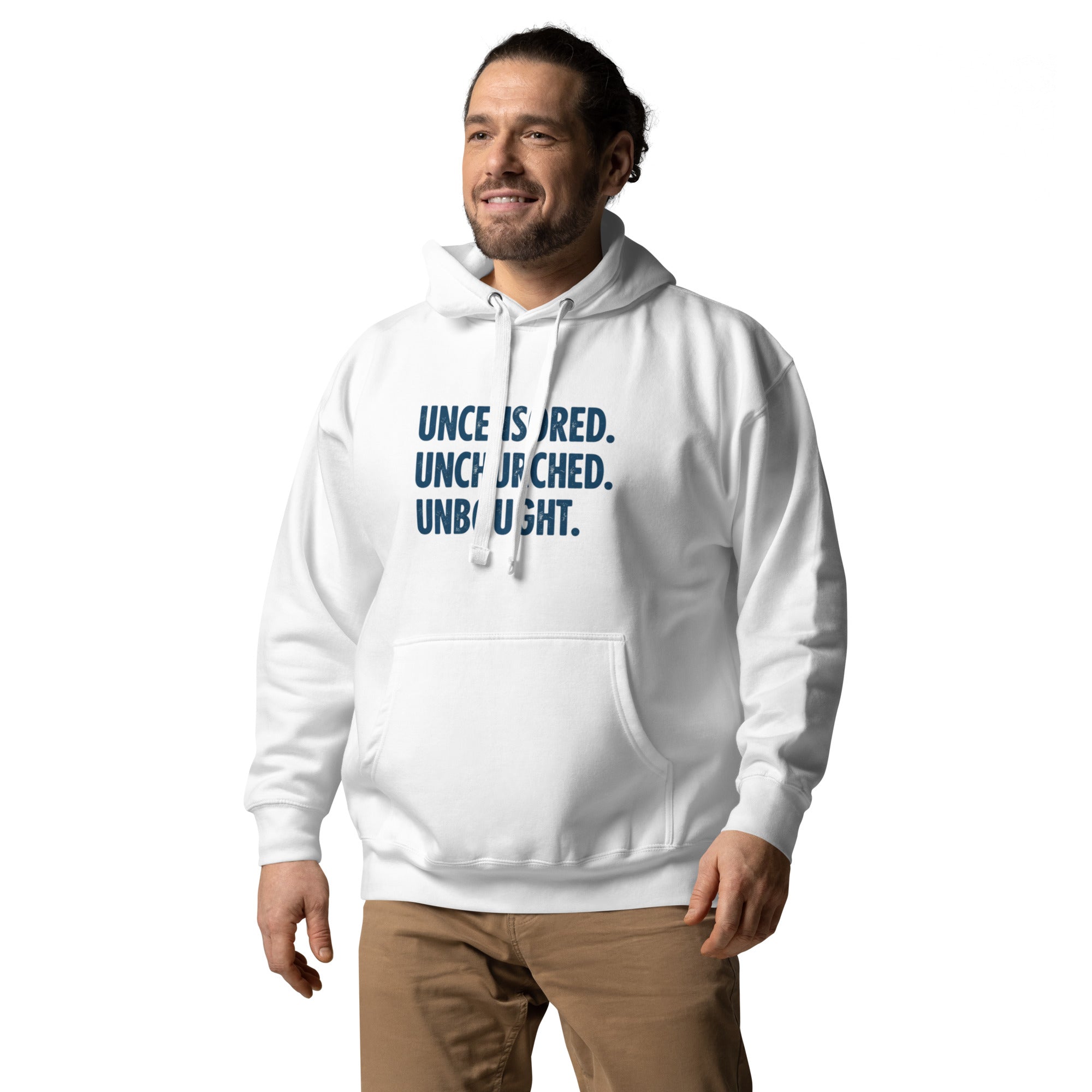 Uncensored. Unchurched. Unbought. Tee – Satirical Protest Hoodie for Rebels and Free Thinkers