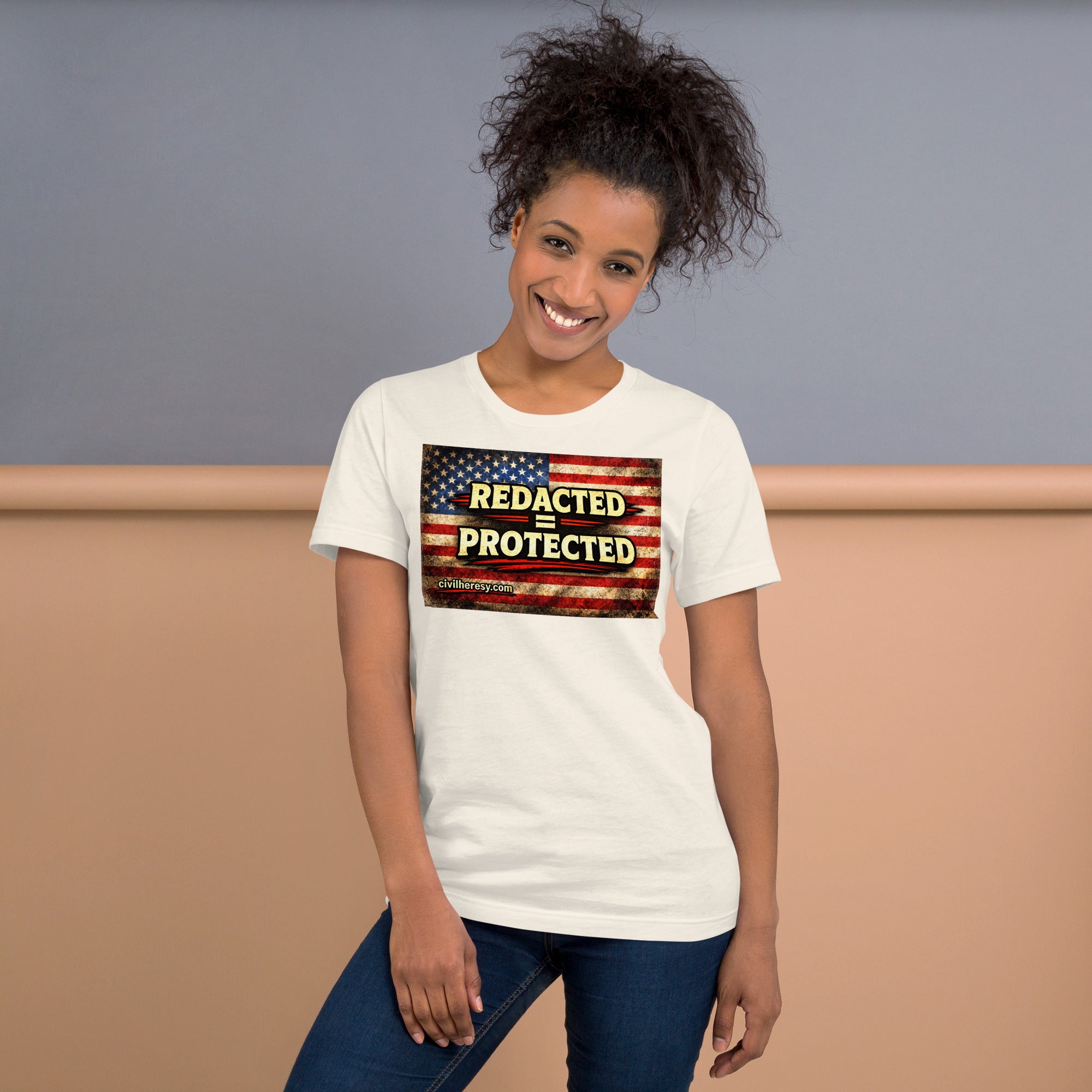 Redacted = Protected. Protest T-Shirt – Civil Heresy